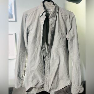 VINTAGE American Apparel Grey Button Down - Made in USA - Indie Sleaze Era